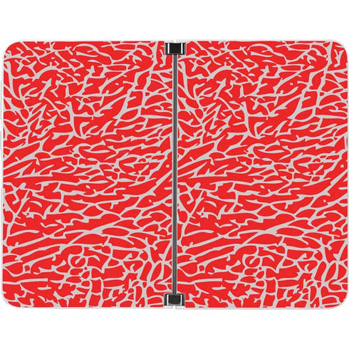 Elephant Print Red Surface Duo Skin