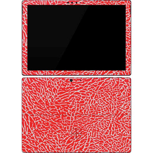 Elephant Print Red Surface Pro 7 Skin