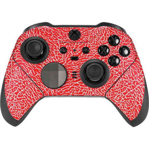 Elephant Print Red Xbox Elite Wireless Controller Series 2 Skin
