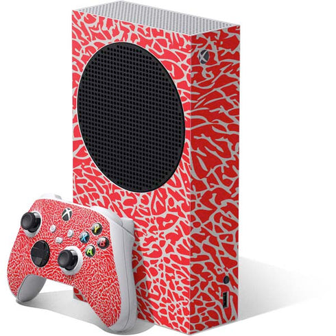 Elephant Print Red Xbox Series S Bundle Skin