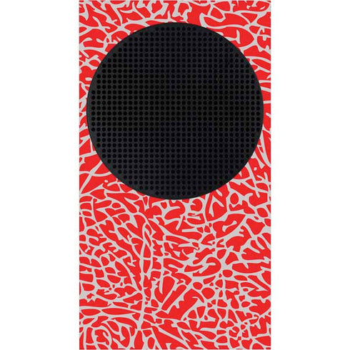 Elephant Print Red Xbox Series S Console Skin