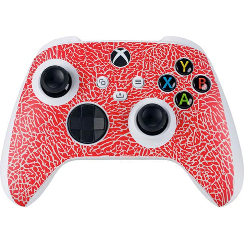 Elephant Print Red Xbox Series S Controller Skin