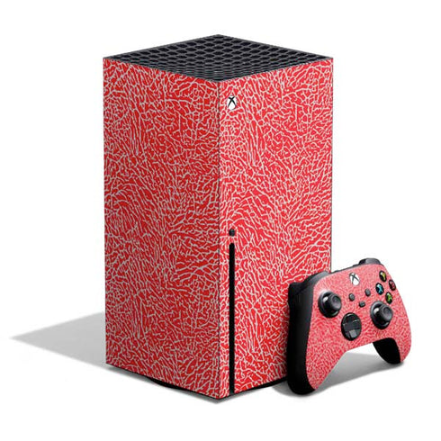 Elephant Print Red Xbox Series X Bundle Skin