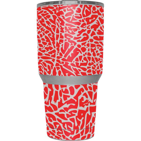 Elephant Print Red Yeti 30oz Rambler Tumbler Skin