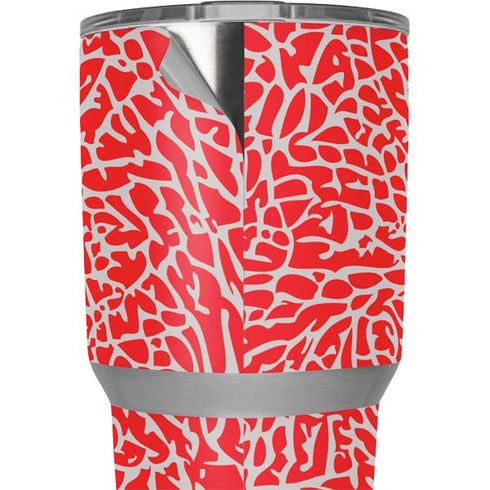 Elephant Print Red Yeti 30oz Rambler Tumbler Skin