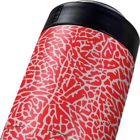 Elephant Print Red Yeti Colster Can Insulator Skin