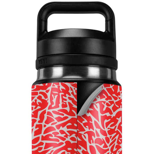 Elephant Print Red YETI Rambler 26oz Bottle Skin