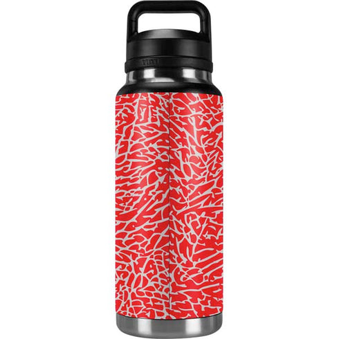 Elephant Print Red YETI Rambler 36oz Bottle Skin