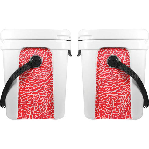 Elephant Print Red YETI Roadie 24 Hard Cooler Skin