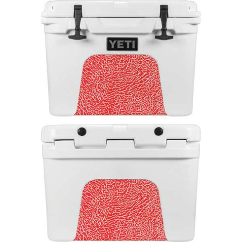Elephant Print Red YETI Tundra 35 Hard Cooler Skin