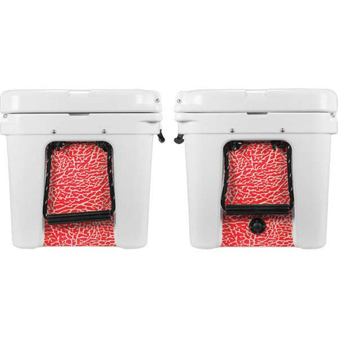 Elephant Print Red YETI Tundra 45 Hard Cooler Skin