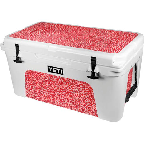Elephant Print Red YETI Tundra 65 Hard Cooler Skin