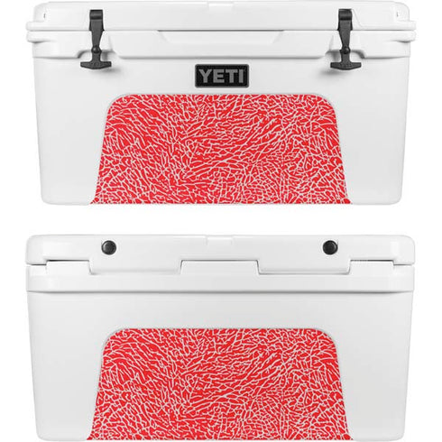 Elephant Print Red YETI Tundra 65 Hard Cooler Skin