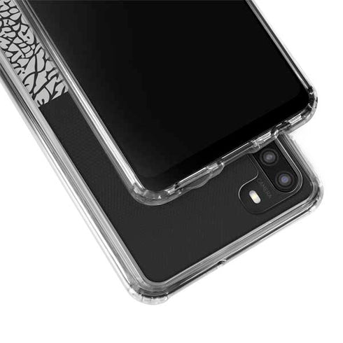 Elephant Print Sneakerhead Black Galaxy A21 Clear Case