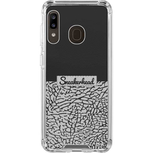 Elephant Print Sneakerhead Black Galaxy A30 Clear Case