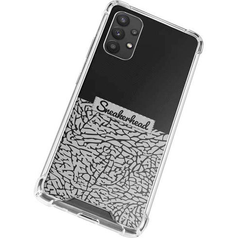 Elephant Print Sneakerhead Black Galaxy A32 5G Clear Case