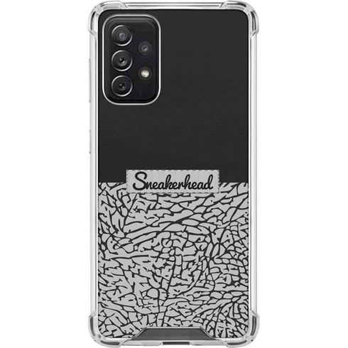 Elephant Print Sneakerhead Black Galaxy A72 5G Clear Case