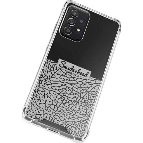 Elephant Print Sneakerhead Black Galaxy A72 5G Clear Case