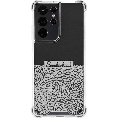 Elephant Print Sneakerhead Black Galaxy S21 Ultra 5G Clear Case