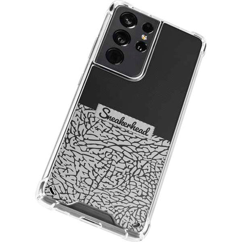 Elephant Print Sneakerhead Black Galaxy S21 Ultra 5G Clear Case