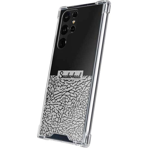 Elephant Print Sneakerhead Black Galaxy S22 Ultra Clear Case