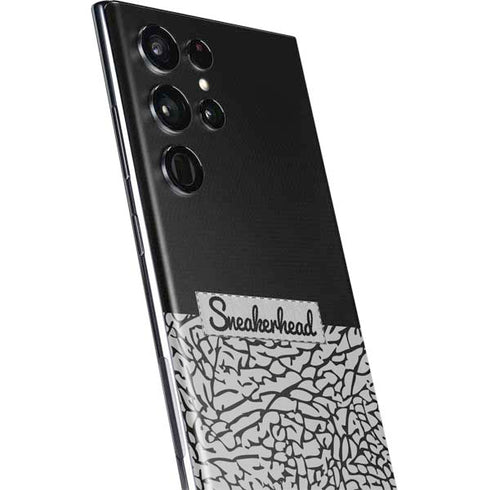 Elephant Print Sneakerhead Black Galaxy S22 Ultra Skin