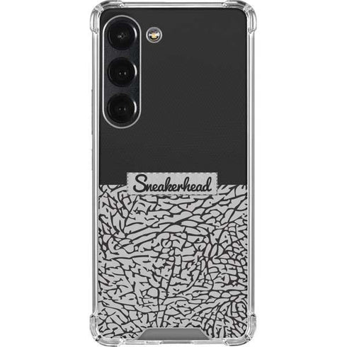Elephant Print Sneakerhead Black Galaxy S23 Clear Case