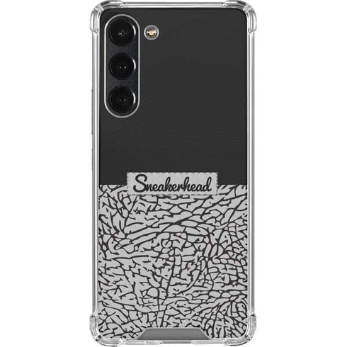 Elephant Print Sneakerhead Black Galaxy S23 Plus Clear Case