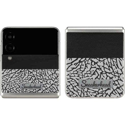 Elephant Print Sneakerhead Black Galaxy Z Flip3 5G Skin