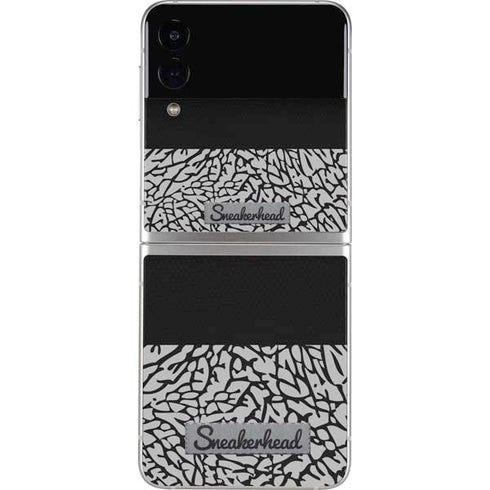 Elephant Print Sneakerhead Black Galaxy Z Flip3 5G Skin