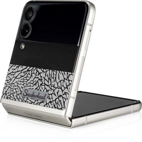 Elephant Print Sneakerhead Black Galaxy Z Flip3 5G Skin