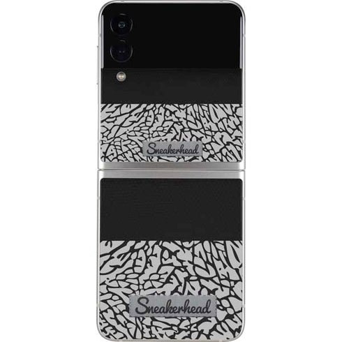 Elephant Print Sneakerhead Black Galaxy Z Flip4 5G Skin