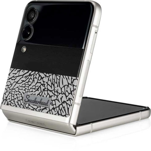 Elephant Print Sneakerhead Black Galaxy Z Flip4 5G Skin