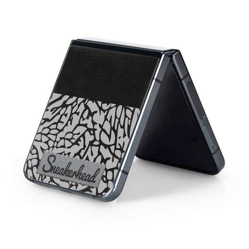 Elephant Print Sneakerhead Black Galaxy Z Flip5 5G Skin