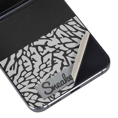Elephant Print Sneakerhead Black Galaxy Z Flip5 5G Skin