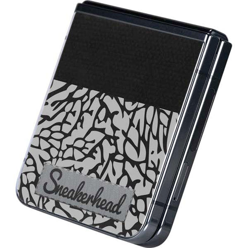 Elephant Print Sneakerhead Black Galaxy Z Flip5 5G Skin
