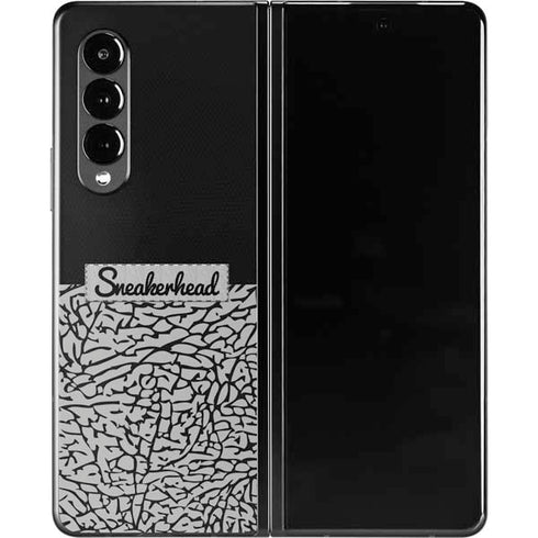Elephant Print Sneakerhead Black Galaxy Z Fold3 5G Skin