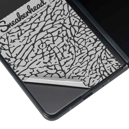 Elephant Print Sneakerhead Black Galaxy Z Fold3 5G Skin
