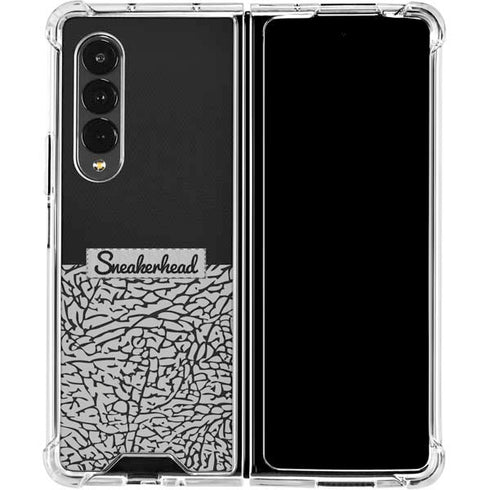 Elephant Print Sneakerhead Black Galaxy Z Fold4 5G Clear Case