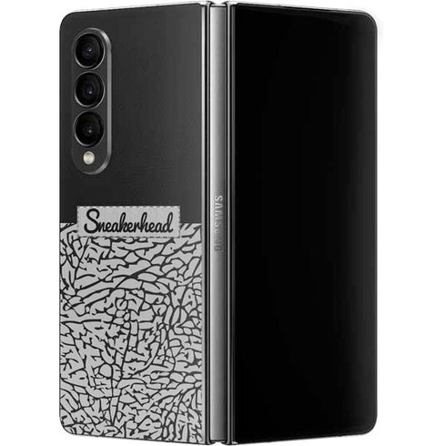Elephant Print Sneakerhead Black Galaxy Z Fold4 5G Skin