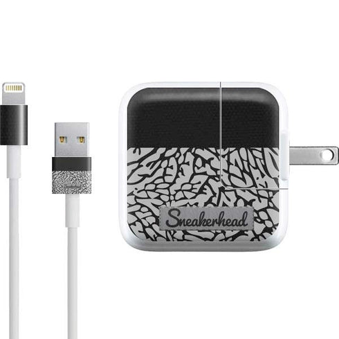 Elephant Print Sneakerhead Black iPad Charger (10W USB) Skin