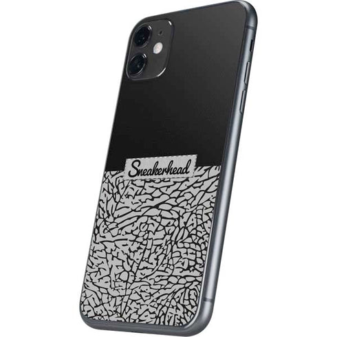 Elephant Print Sneakerhead Black iPhone 11 Skin