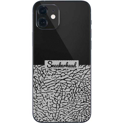 Elephant Print Sneakerhead Black iPhone 12 Skin