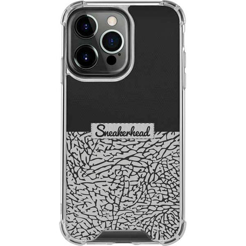 Elephant Print Sneakerhead Black iPhone 15 Pro Clear Case