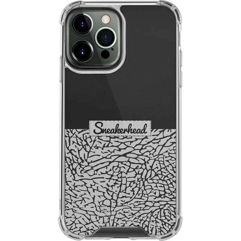 Elephant Print Sneakerhead Black iPhone 15 Pro Max Clear Case