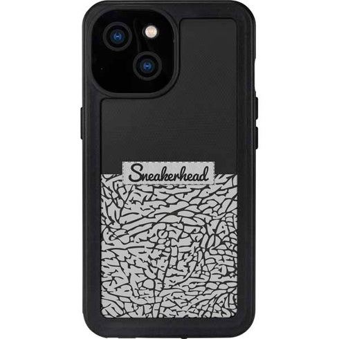 Elephant Print Sneakerhead Black iPhone 15 Waterproof Case
