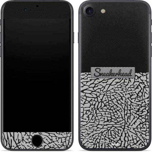 Elephant Print Sneakerhead Black iPhone 8 Skin