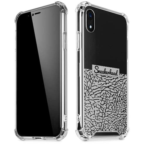 Elephant Print Sneakerhead Black iPhone XR Clear Case