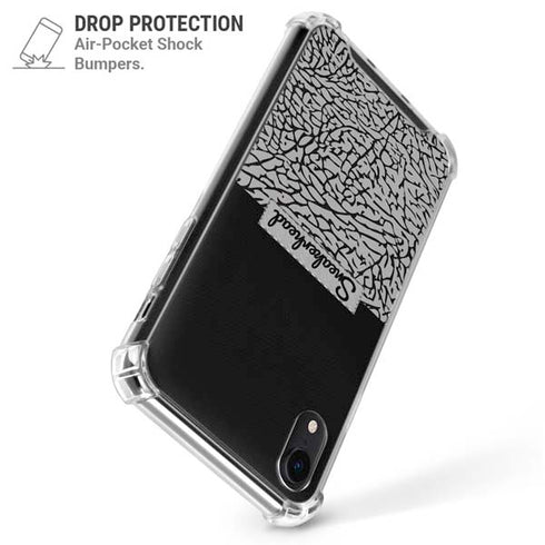 Elephant Print Sneakerhead Black iPhone XR Clear Case