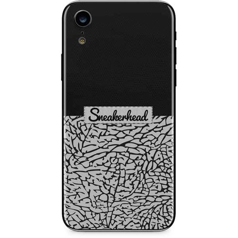 Elephant Print Sneakerhead Black iPhone XR Skin